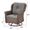 Outdoor Swivel Chair Wicker Patio Glider Chair High Back Swivel Chairs Set of 2 - 2 of 4
