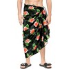 LA LEELA Men's Sarong Wrap Swim Bath Pareo One Size Metal Flower Leaf Palm Tree - 2 of 4
