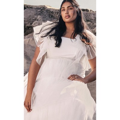 Women's Plus Size Sweetheart Tulle Maxi Dress - coconut | CITY CHIC