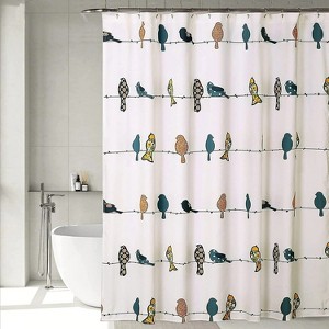 LunaLulinlk Fabric Bird Shower Curtain, Cute Shower Curtains for Bathroom with Hooks - 1 of 4