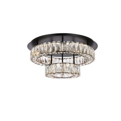 Elegant Lighting Monroe 2 - Light Flush Mount in  Black