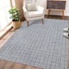 Modern Plaid Area Rug Washable Rug Contemporary Non Slip Rugs for Indoor - 3 of 4