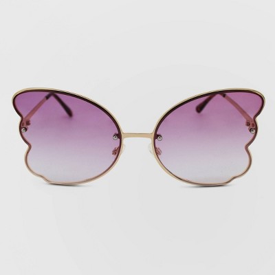 Women's Metal Butterfly Sunglasses - Wild Fable™ Gold