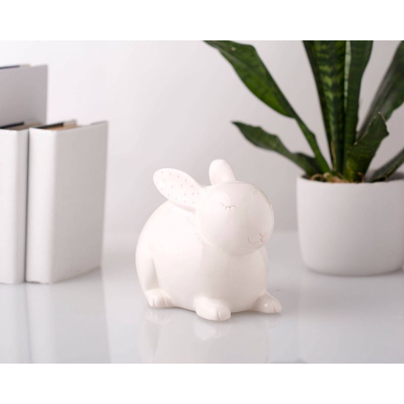 Pearhead Ceramic Bunny Bank - White, 4 of 6