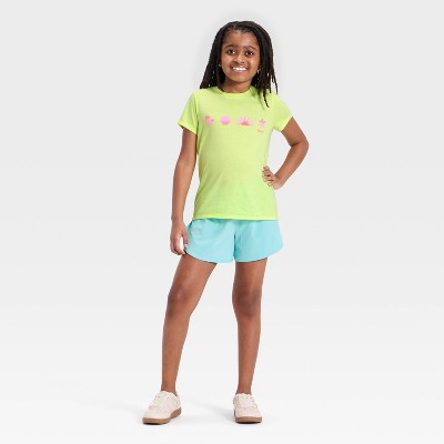 Детские Cat & Jack Girls' Short Sleeve 'Surf's Up' Graphic T-Shirt - Cat & Jack™ Lemon Yellow S — фото 4