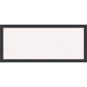 32"x14" Stylish Wood Frame White Cork Board Black - Amanti Art: Bulletin Board, Wall Mounted, Office & Home Decor - 1 of 4
