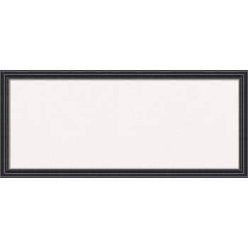 32"x14" Stylish Wood Frame White Cork Board Black - Amanti Art