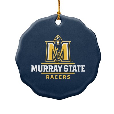 Murray State University Primary Logo Porcelain Scalloped Holiday Christmas Tree Ornament