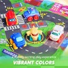 Joyfy 8 PCS Rubber Cartoon Cars with Play Mat, Mini Bath Toy Car for Toddlers, Boy Toys Birthday Gift, Party Favors for Kids Toddlers 2 3+ Year Old - 3 of 4