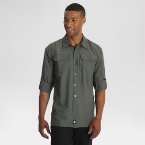 Wrangler Outdoor Long Sleeve Calvin Shirt - Dark Ash XL, Men