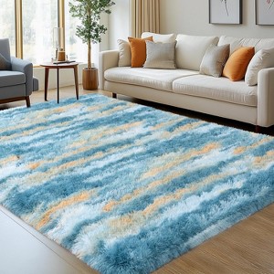 Area Rugs for Living Room Bedroom, Non-Slip Fluffy Soft Shag Carpet for Kids Home Dorm Decor - 1 of 4