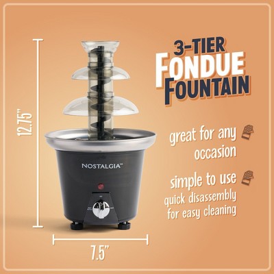 Nostalgia CFF965 3-Tier 1.5-Pound Chocolate Fondue Fountain