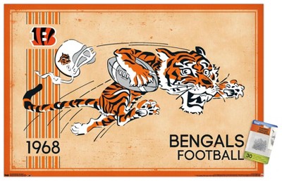 Trends International Nfl Cincinnati Bengals - Neon Helmet 23 Framed Wall  Poster Prints Mahogany Framed Version 22.375 X 34 : Target