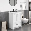 Yaheetech 34inch Floor Bathroom Vanity with Sink, White - 2 of 4