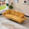 NicBex 79 Inch Corduroy Convertible Sofa Bed with Folding Armrests for Office,Living Room,Apartment,Yellow - 2 of 4