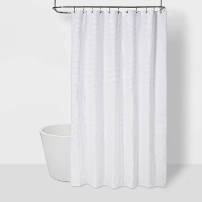 72"x84" Waffle Weave Shower Curtain White - Threshold™