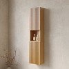 VYNXARIA 59" Tall Wall-Mounted Storage Cabinet for Small Spaces in Corolla Oak Finish. - 2 of 4