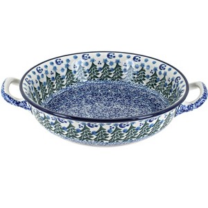 Blue Rose Polish Pottery 419 Ceramika Artystyczna Small Round Casserole with Handles - 1 of 1