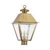 Livex Lighting Mansfield 3 - Light Post Light in  Antique Brass - 3 of 4