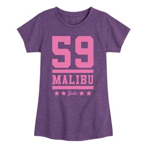 Girls' - Barbie - 59 Malibu Barbie Fitted Short Sleeve Graphic T-Shirt - 1 of 4