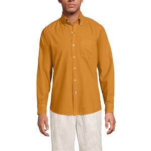 Lands' End Men's Traditional Fit Comfort-First Sail Rigger Oxford Shirt - 1 of 3