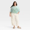 Women's Willie Nelson Short Sleeve Graphic Oversized T-Shirt - Green - 3 of 3