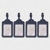 French Connection 4-Pack Premium Luggage Tags - Durable Faux Leather Travel ID Labels with Secure Buckle - 4 of 4