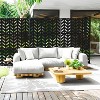 Wooakway 47" x 72" Black Metal Garden Trellis Privacy Screen Indoor Outdoor Room Divider Lattice Panel - 2 of 4