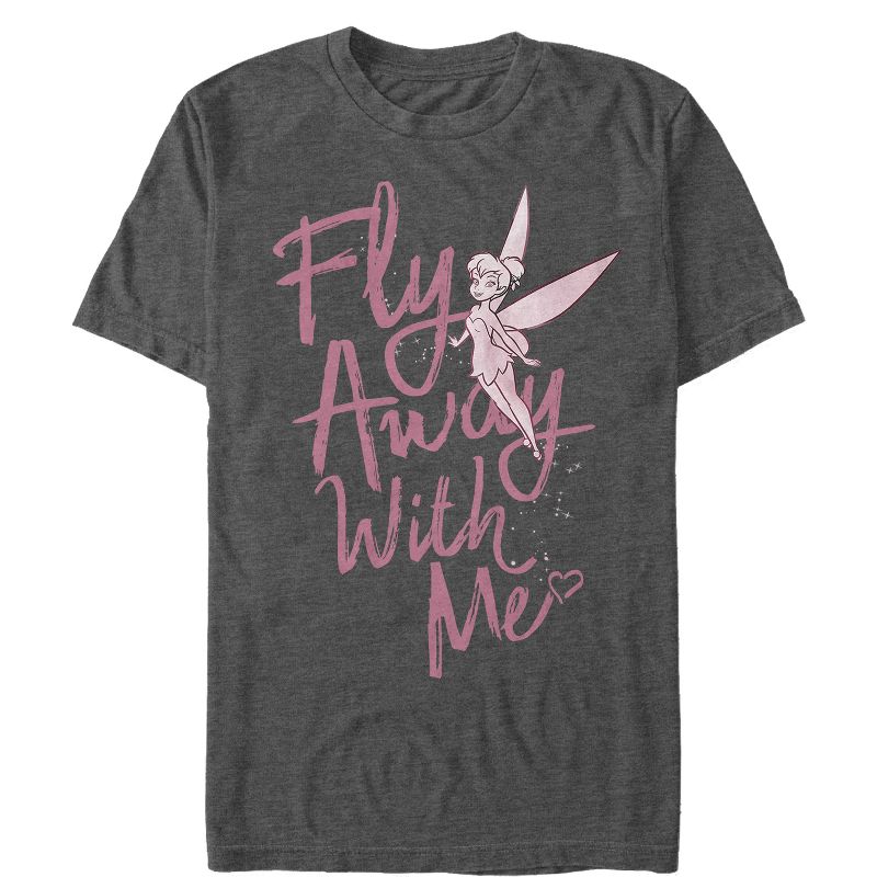 Men's Peter Pan Valentine Tink Fly T-Shirt, 1 of 5