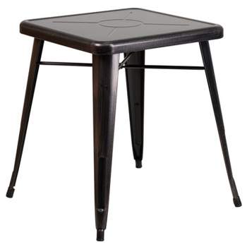 Flash Furniture Commercial Grade 23.75" Square Metal Indoor-Outdoor Table