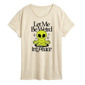Women's - Instant Message - Alien Let Me Be Weird Short Sleeve Graphic T-Shirt - 1 of 4