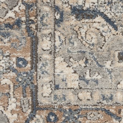 Braided Ivory/Grey Synthetic 6' x 9' Handmade Rectangular Rug
