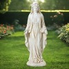 LuxenHome 30.5" LuxenHome Virgin Mary Statue, 30.5'' Ivory Religious Blessed Mother Indoor Outdoor Garden Sculptures Off-White - 2 of 4