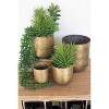 Metal Aged Brass Flower Pots – 3.5"H Decorative Planters, Set of Four by Kalalou - 2 of 3