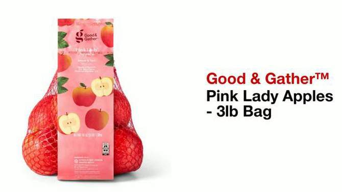 Pink Lady Apples - 3lb Bag - Good & Gather&#8482;, 2 of 5, play video