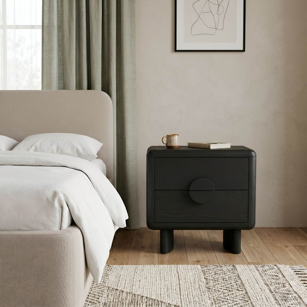 Gabrielle Nightstand, Black
