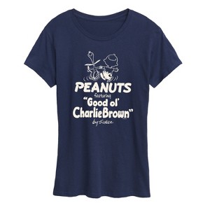 Women's - Peanuts - Good Ol Charlie Brown and Snoopy Short Sleeve Graphic T-Shirt - 1 of 4