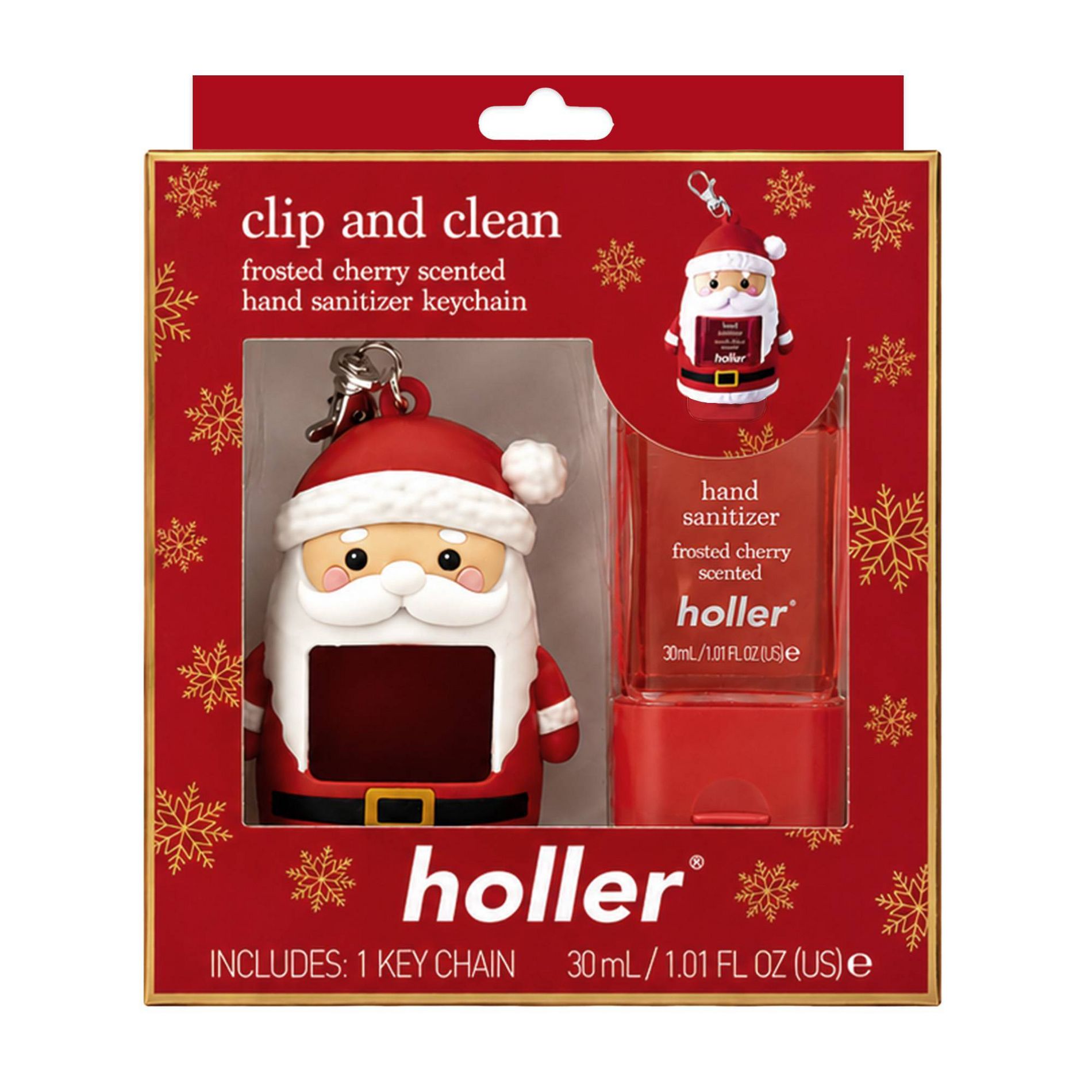 Holler and Glow Scented Hand Sanitizer And Case - Frosted Cherry - 30ml