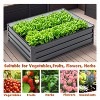 4x3x1ft Metal Raised Flower Bed, Deep Root Outdoor Galvanized Flower Box, Patio Set Planting Bed - 4 of 4
