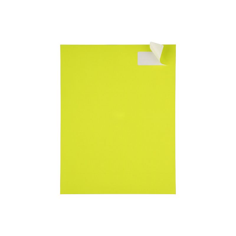 JAM Paper Laser/Inkjet Mailing Address Label 1" x 2 5/8" Neon Yellow 354328008, 3 of 6
