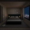 GDFStudio Kennedy 4pcs Velvet Upholstered Queen Bedroom Furniture Set with Two Floating Nightstands, Headboard and LED Lighting - 2 of 4
