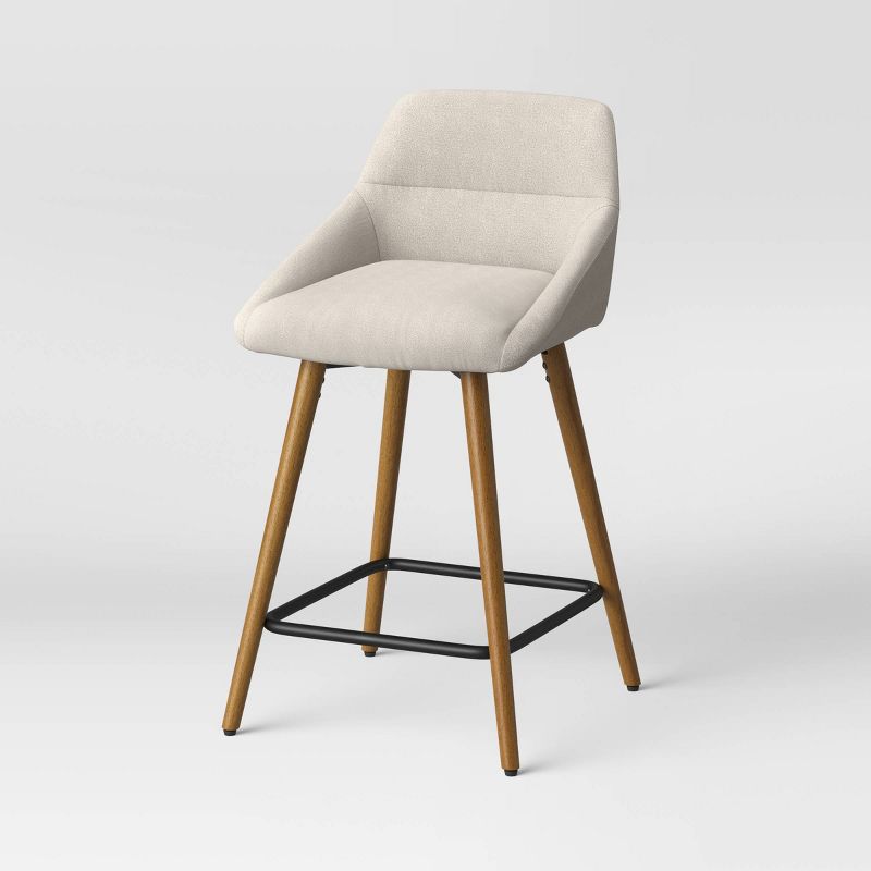 Timo Swivel Counter Height Barstool with Wood - Threshold™, 1 of 15