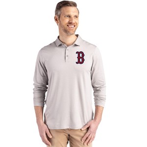 Boston Red Sox Cutter & Buck Coastline Epic Comfort Recycled Mens Long Sleeve Polo - 1 of 1