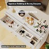 Farmhouse 6 Drawers Dresser for Bedroom, 47.2" Wide White Dresser Wood Rustic Chest of Drawers with Large Drawers - 4 of 4