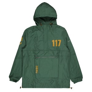 Halo Men's UNSC Master Chief 117 Windbreaker Jacket Pullover Green Gold - 1 of 4
