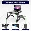 WorkEZ Cool Adjustable Laptop Stand for Desk Ergonomic Lap Desk for Bed Aluminum Cooling Stand with Fans USB Ports Mouse Pad Silver Uncaged Ergonomics - 3 of 4