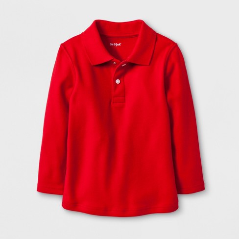 Red kids polo