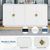 60" Buffet Sideboard Cabinet With Storage, Modern Storage Cabinet With 4 Doors, Adjustable Shelves And Wooden Triangular Handles - 4 of 4