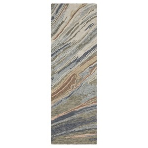 Oriental Weavers Kipton KIP04 Grey / Blue Indoor Area Rug - 2'6" x 8' - 1 of 4