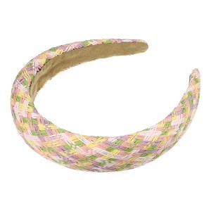 Unique Bargains Women's Elegant Straw Headband 5.91"x1.18" 1 Pc - 1 of 4